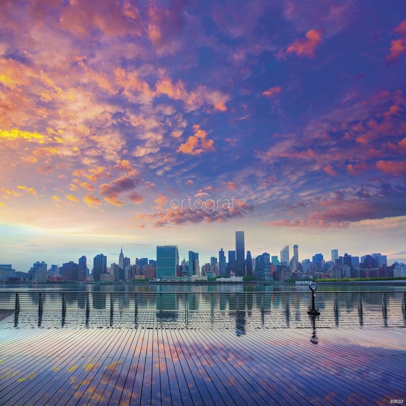 Фреска Облака над Нью-Йорком Art.30820