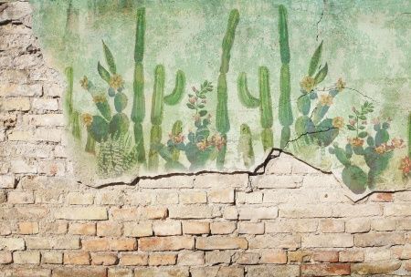 Кактусы на стене Art.10754