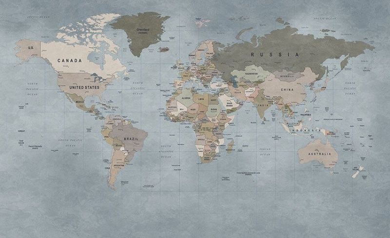 Фреска Сюжеты Карта мира арт. r_108