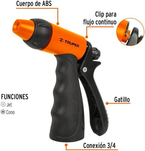 Пистолет-распылитель садовый PR-401+коннектор Truper 18480/1