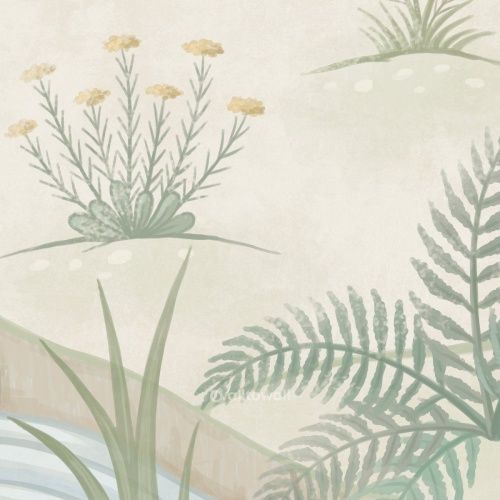 Фреска Лошади на лугу-1