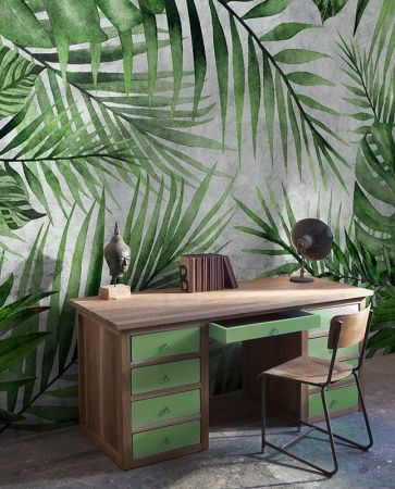 Графика Тропический лес. Старая стена.  ag0367