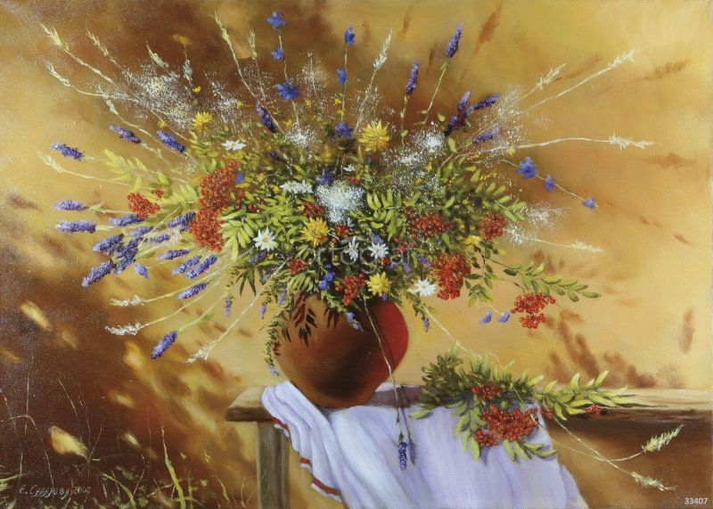 Фреска Полевые цветы  Art.33407