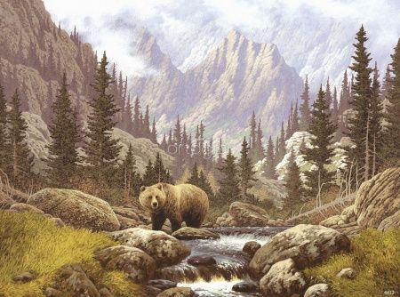 Фреска Медведь в тайге Art.4412