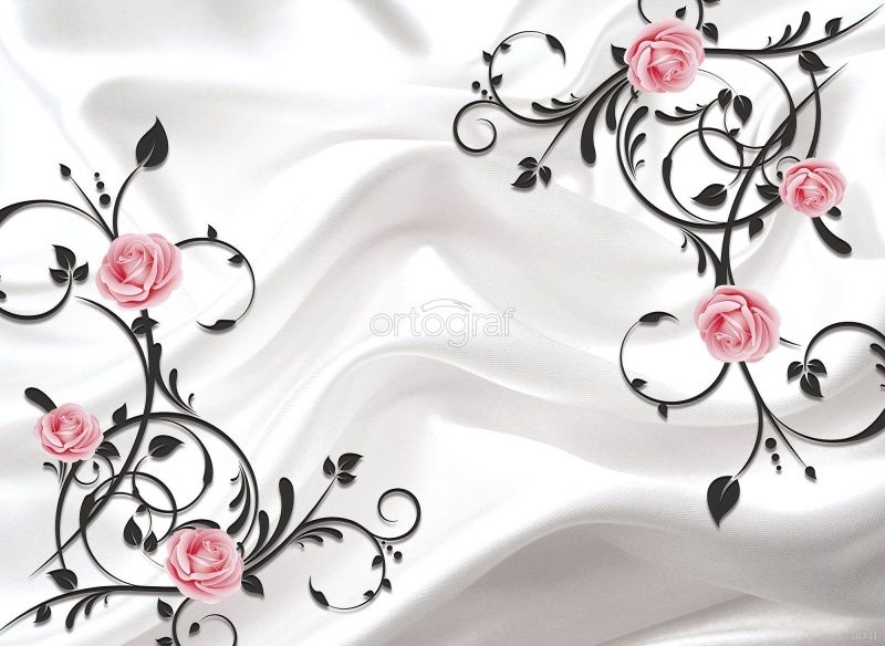 Розы на шелке Art.30741