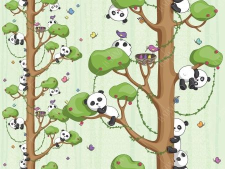 Фреска Панды на деревьях