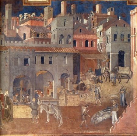 Фреска Средневековый рынок