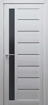 Дверь Севилья ширина 90 см Эко-шпон Стекло черное