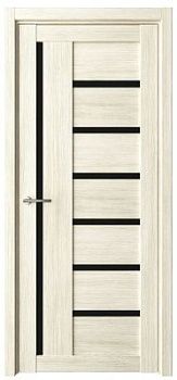 Дверь Мадрид ширина 80 см Эко-шпон Стекло черное