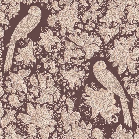 Фреска Орнамент с птицами Art.30378