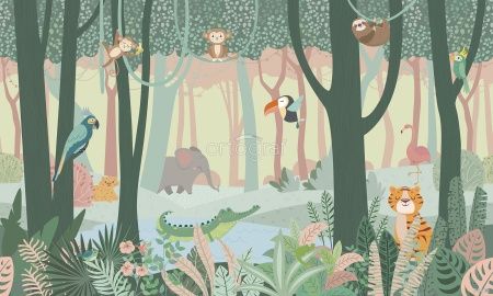 Фреска Жизнь в джунглях Art.34418