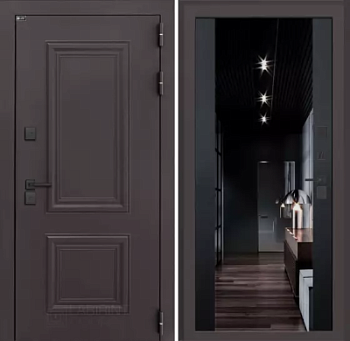 Входная дверь Полярис лайт с тонированным зеркалом Максимум