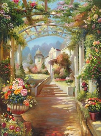 Фреска Пейзажи Арки, лестницы арт. a_603