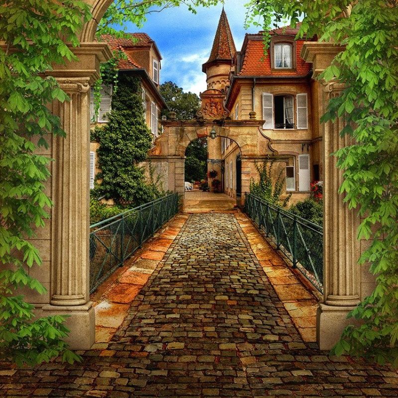 Фреска Пейзажи Арки, лестницы арт. a_909