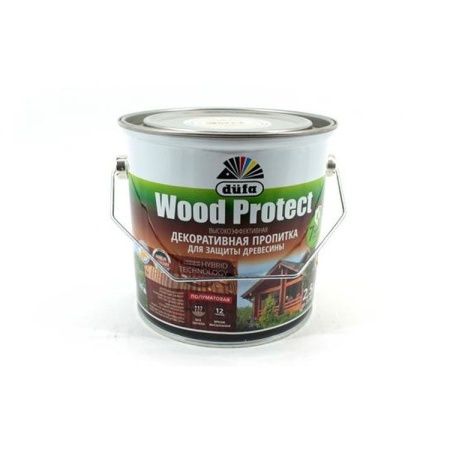 Пропитка для защиты древесины с воском Dufa Wood Protect (Белый), 2,5 л