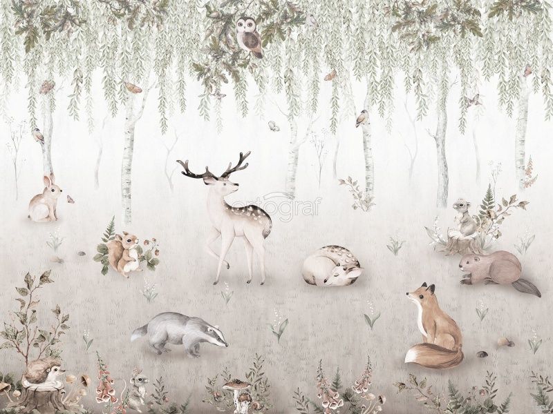 Фреска Лесные друзья Art.34355