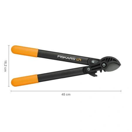 FISKARS Сучкорез контактный рез 40 мм силовой мех-м 2,3/1 малый (S) L71 PowerGear силовой привод