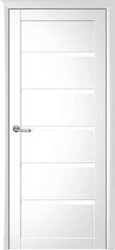 Дверь Вена ширина 80 см Винил Стекло белое