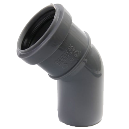 Отвод канализационный Ø 50 мм х 45