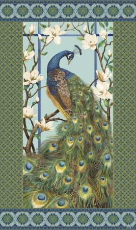 Павлины и белые цветы Art.5717